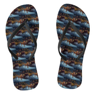 Vizsla Weihnachtsfestzeit Flip Flops
