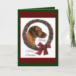 Vizsla Weihnachtsgeschenke Feiertagskarte