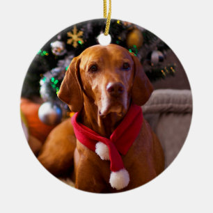 Vizsla Weihnachtsverzierung (Henry) Keramik Ornament