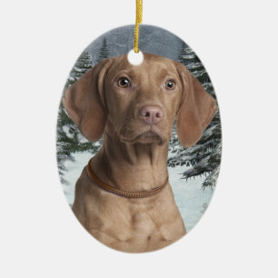 Vizsla Weihnachtsverzierung Keramik Ornament