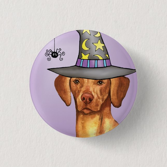 Vizsla Witch Button (Vorderseite)