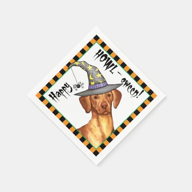 Vizsla Witch Serviette (Ecke)