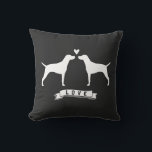 Vizslas Liebe - Hunde Silhouetten mit Herz Kissen<br><div class="desc"></div>