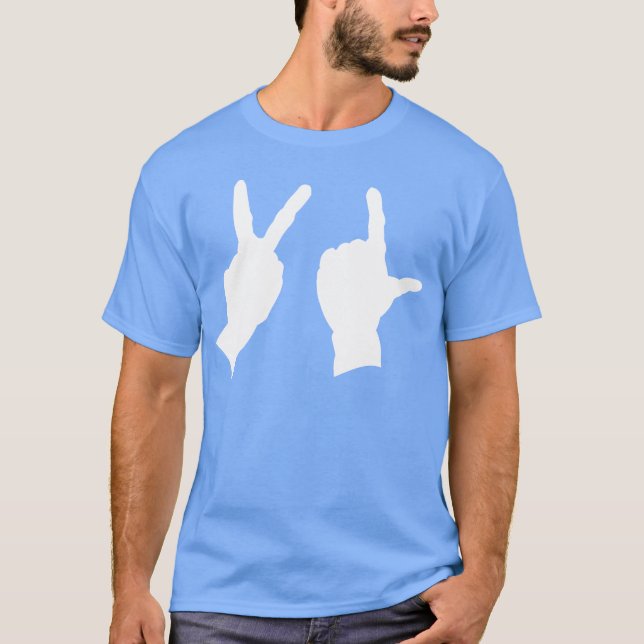 VL-Fingerzeichen Freunde T-Shirt (Vorderseite)