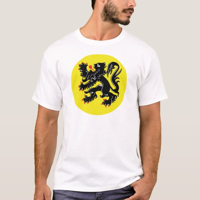 Vlaamse Leeuw van Vlaanderen t-shirt groot insigne (Vorderseite)