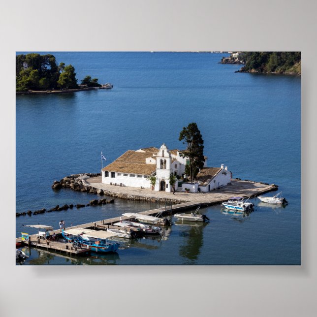 Vlacherna Monastery in Corfu Poster (Vorne)