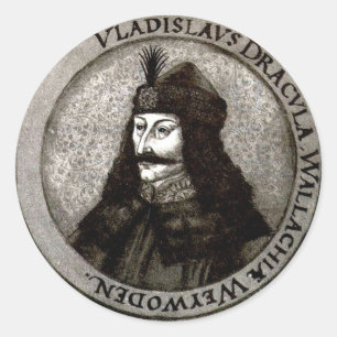 Vlad das Impaler Runder Aufkleber