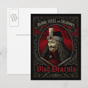 Vlad Dracula Gothic Postkarte – Blutstahlschatten