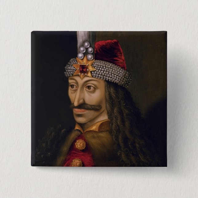Vlad Tepes Dracula Impaler Voivode Wallachia Button (Vorderseite)