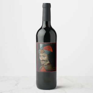 Vlad Tepes Dracula Rotwein-Flaschen-Aufkleber Weinetikett