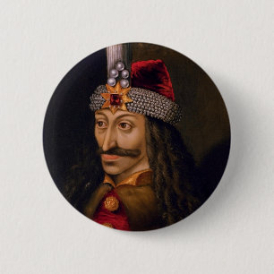 Vlad tepes Impaler Voivode Portrait Dracula Histor Button