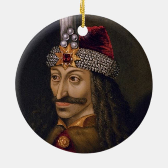 Vlad tepes Impaler Voivode Portrait Dracula Histor Keramik Ornament (Hinten)