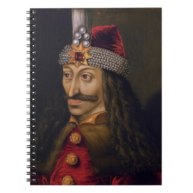 Vlad tepes Impaler Voivode Portrait Dracula Histor Notizblock (Vorderseite)