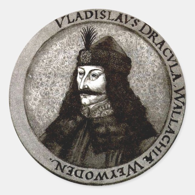 Vlad the Impaler Runder Aufkleber (Vorderseite)