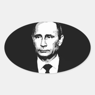 Vladamir Putin stellen gegenüber Ovaler Aufkleber