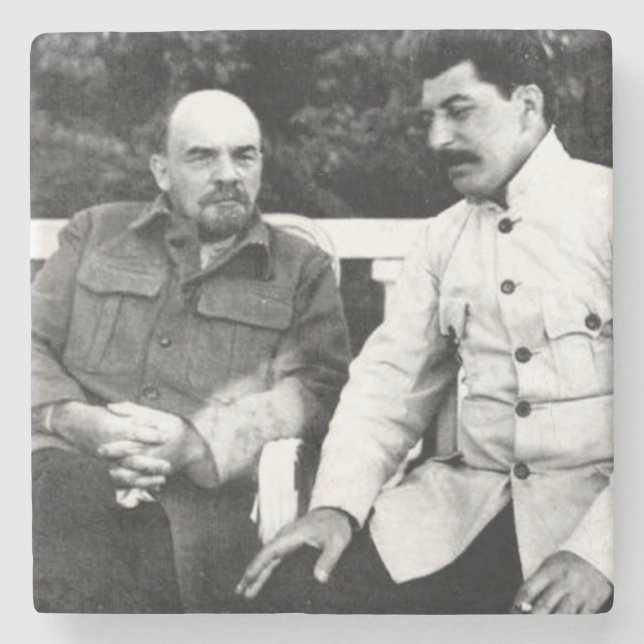 Vladimir Lenin und Joseph Stalin Steinuntersetzer (Vorderseite)