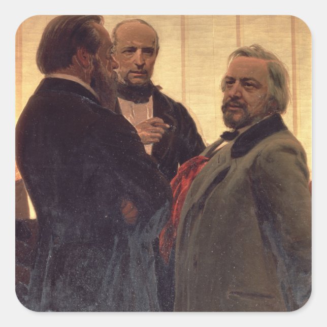 Vladimir Odoevsky Quadratischer Aufkleber (Vorderseite)