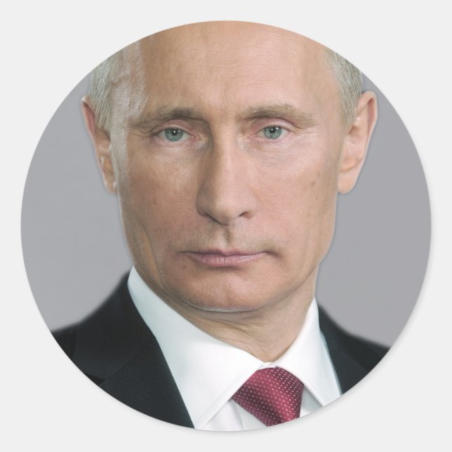 Vladimir Putin Gear Runder Aufkleber (Vorderseite)