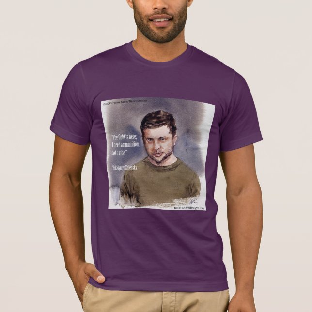 Vladimir Zelensky & Munition Qualität T-Shirt (Vorderseite)