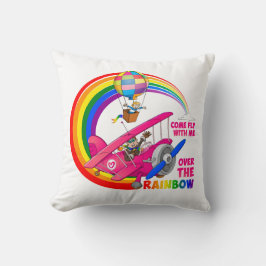 Vlieg met me me over de regenboog. kissen