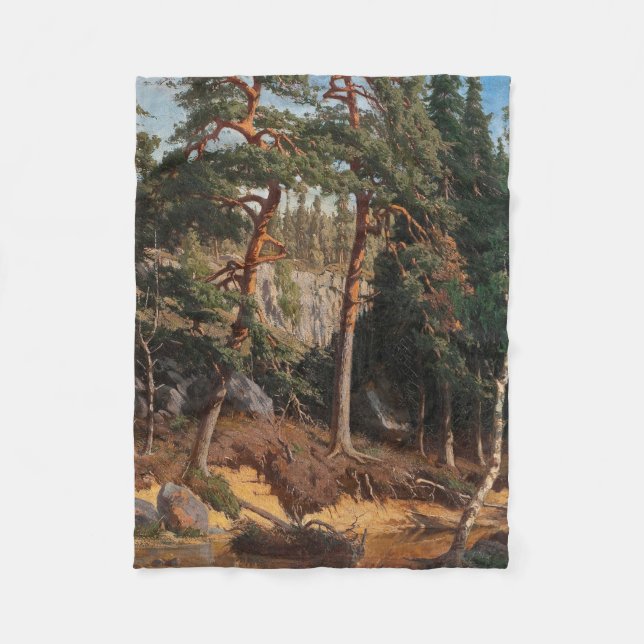 Vliesdecke "im Wald" Fleecedecke (Vorderseite)