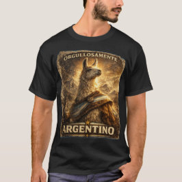 VLLC Orgullosamente Argentino Llama Mate Patriotic T-Shirt