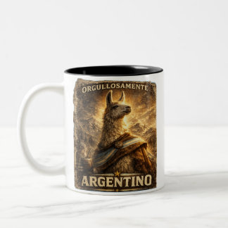 VLLC Orgullosamente Argentino Llama Mate Patriotic Zweifarbige Tasse