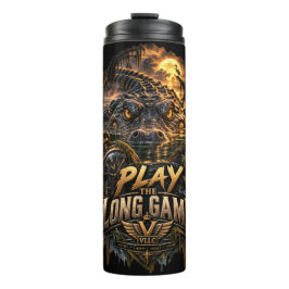 VLLC Play The Long Game Motivation Crocodile Graph Thermosbecher