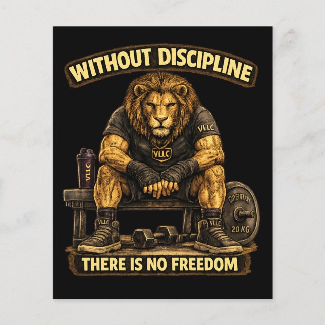 VLLC Without Discipline There Is No Freedom Gym  Flyer (Vorne)