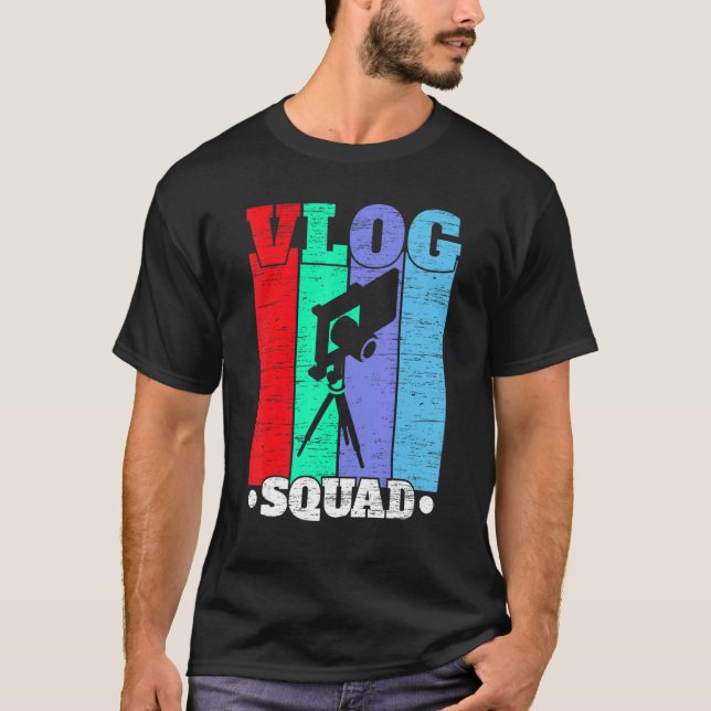 Vlog Squad Social Media Content Creator Vlogger 1 T-Shirt (Vorderseite)