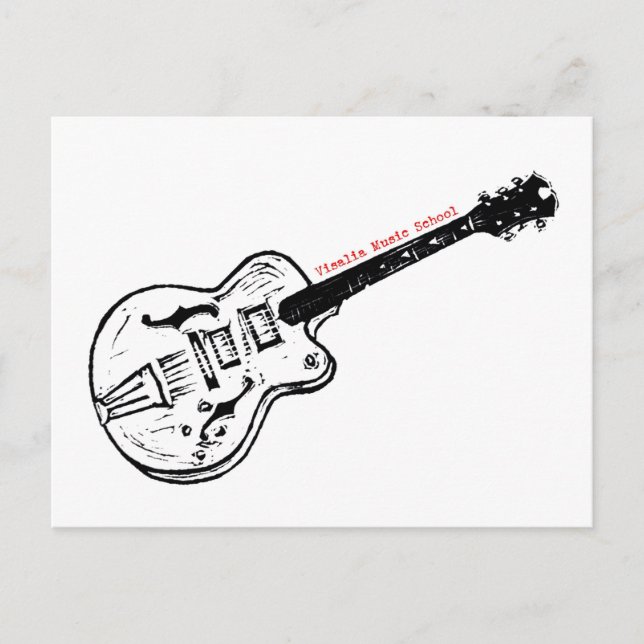 VMS Electric Guitar Postcard Postkarte (Vorderseite)