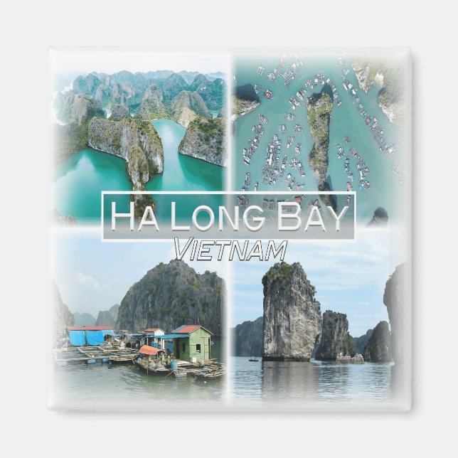 VN0014 Asien, Vietnam, Ha Long Bay, Kühlschrank Magnet (Vorne)
