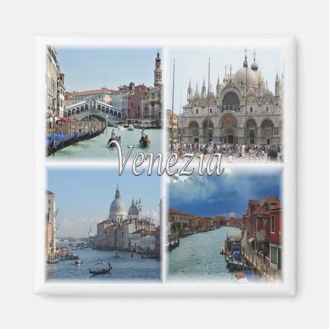 VNT024 VENICE, Mosaik, Venetien, Italien, Kühlschr Magnet (Vorne)