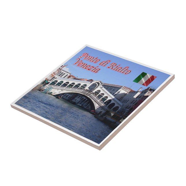 VNT026 VENICE, Rialto Bridge, Italien, Fliese (Seite)