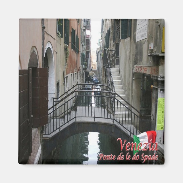 VNT052 VENICE, DE LE DO SPADE BRIDGE, Kühlschrank Magnet (Vorne)