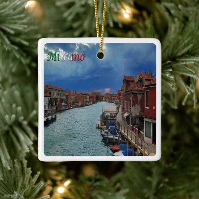 VNT055 VENICE, MURANO, Venetien, Italien, Keramikornament (Baum)