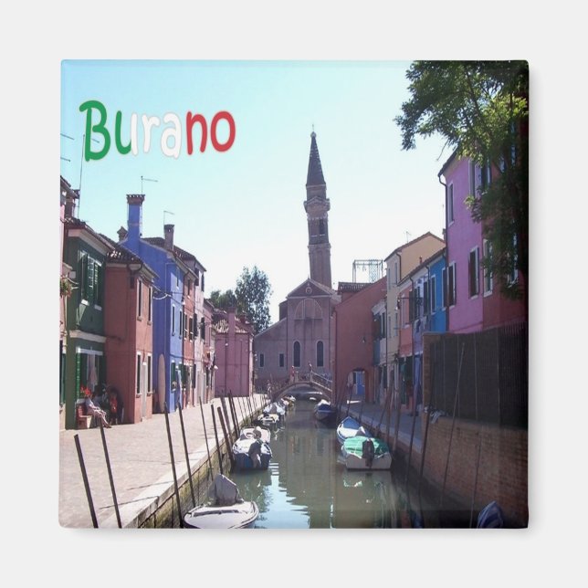 VNT070 BURANO, VENICE, Venetien, Italien, Kühlschr Magnet (Vorne)