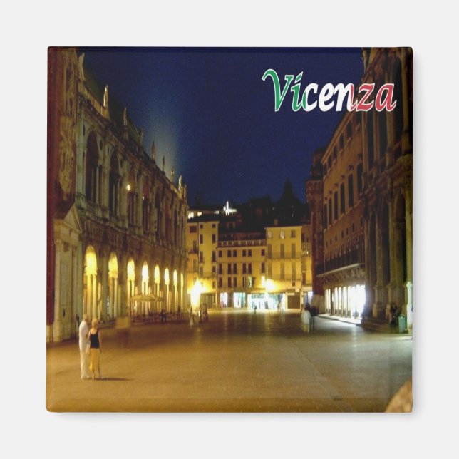 VNT077 VICENZA, Piazza dei Signori, Italien, Kühls Magnet (Vorne)