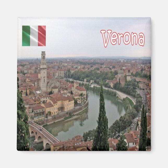 VNT082 VERONA, Venetien, Italien, Kühlschrank Magnet (Vorne)