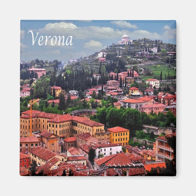 VNT083 VERONA, Panorama, Veneto, Italy, Fridge Magnet (Vorne)