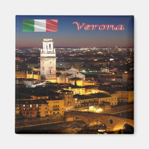 VNT092 VERONA, Cathedral & Stone Bridge, Fridge Magnet