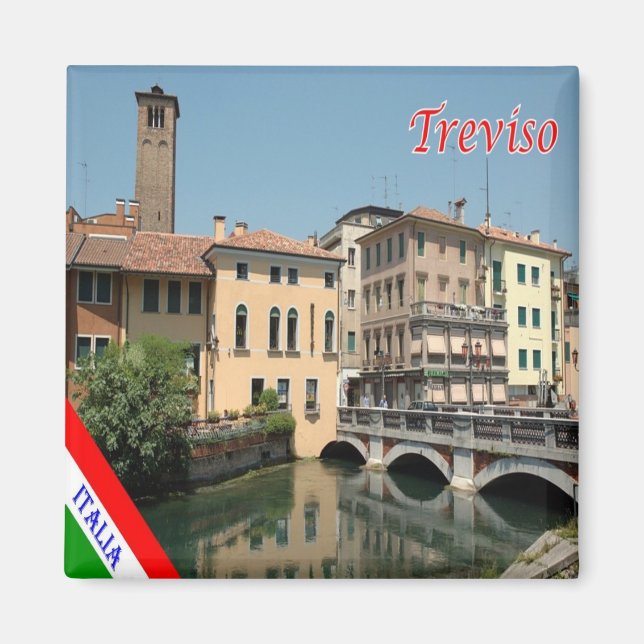 VNT098 TREVISO, Venetien, Italien, Kühlschrank Magnet (Vorne)
