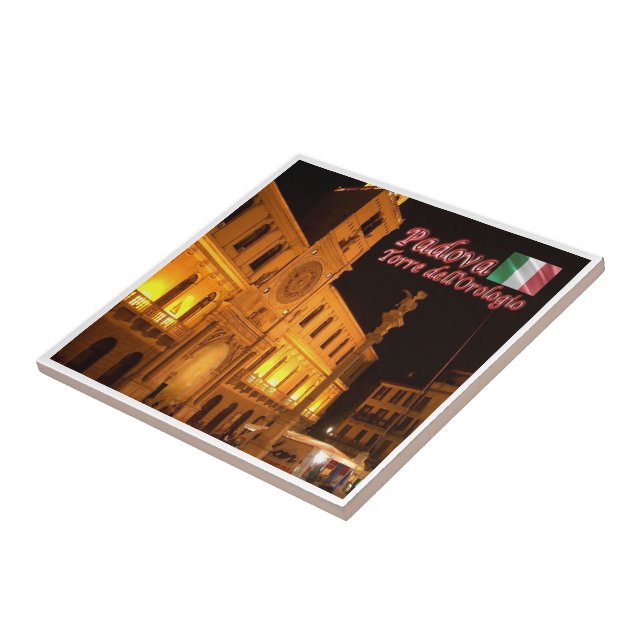 VNT107 PADOVA, Uhrturm, Venetien, Italien, Fliese (Seite)
