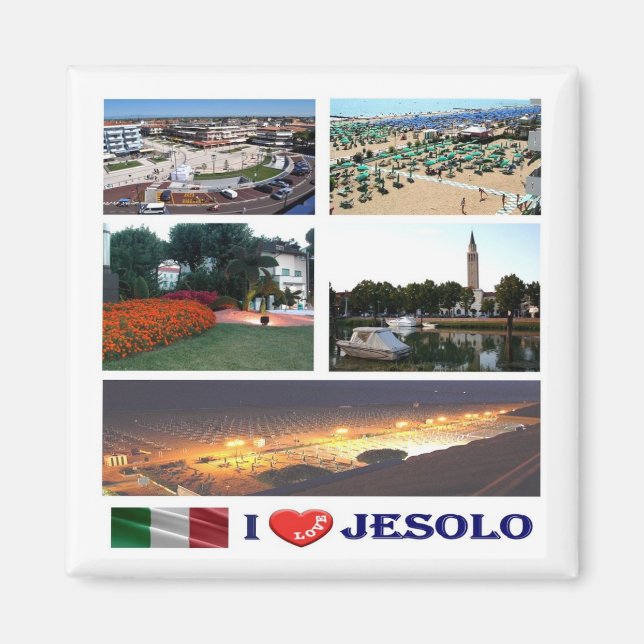 VNT113 JESOLO I Liebe, Mosaik, Italien, Kühlschran Magnet (Vorne)