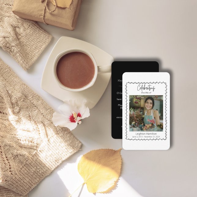 Vntage Orange Foto Gebetskarte Visitenkarte (Von Creator hochgeladen)