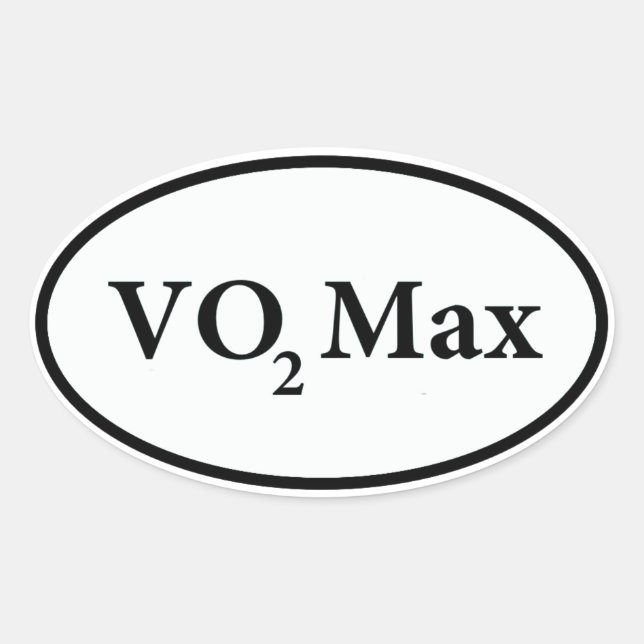 vo2 max ovaler aufkleber (Vorderseite)