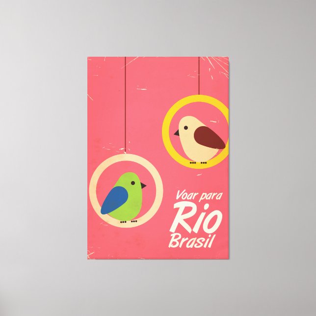 Voar para Rio, Brasilien Reiseplakat. Leinwanddruck (Vorderseite)