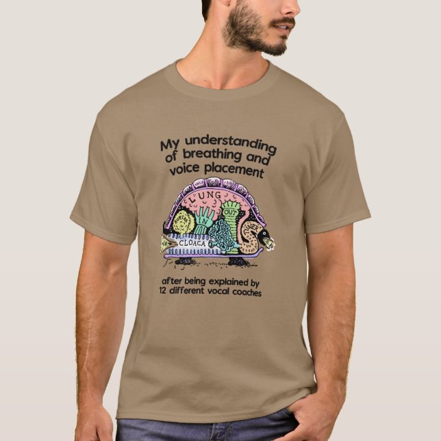 Vocal Coach lustiger Cartoon T-Shirt (Vorderseite)