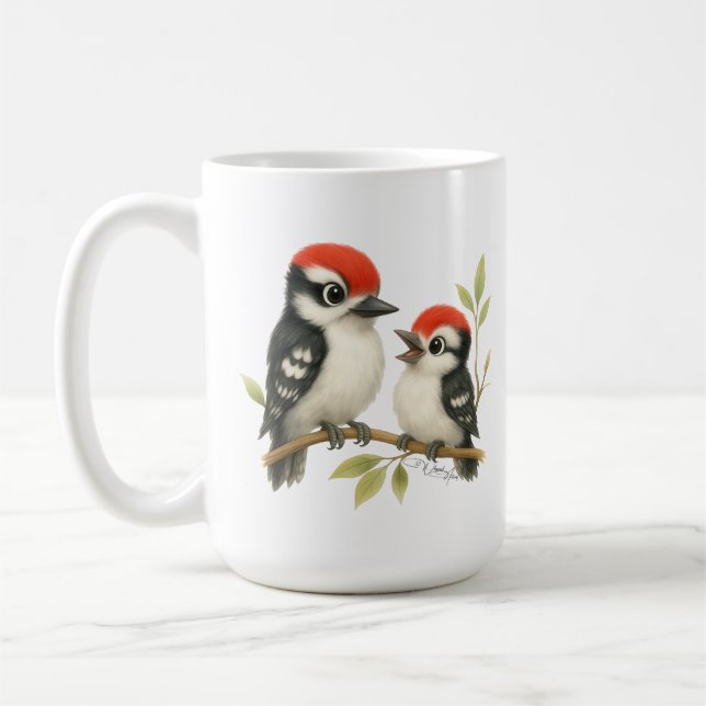 Vocal Red-Blies Woodpecker Kaffeetasse (Links)