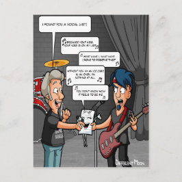 Vocalist Music Spaß Funny Pub Postcard Postkarte
